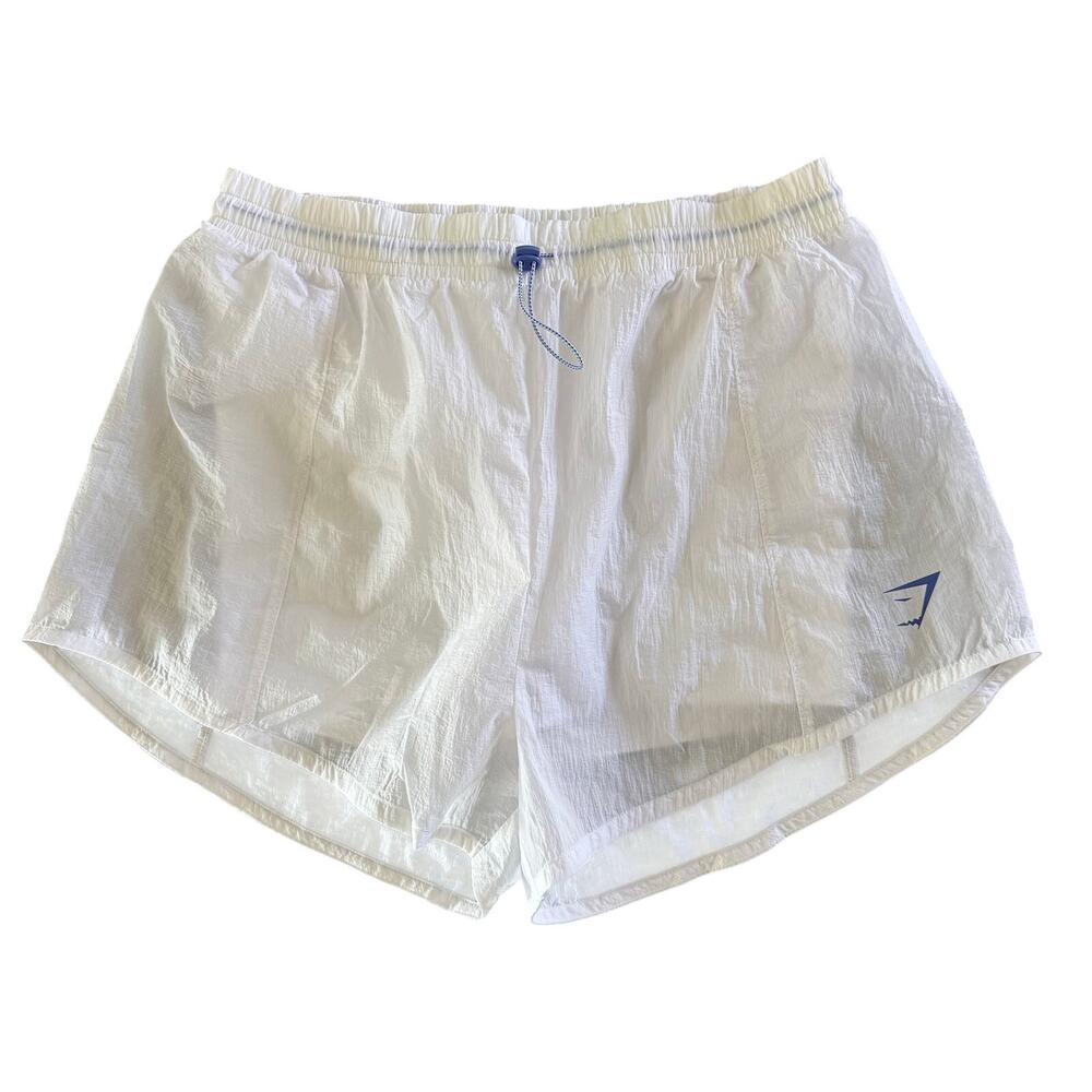 Gymshark Medium White Running Shorts Lightweight Athletic Gym